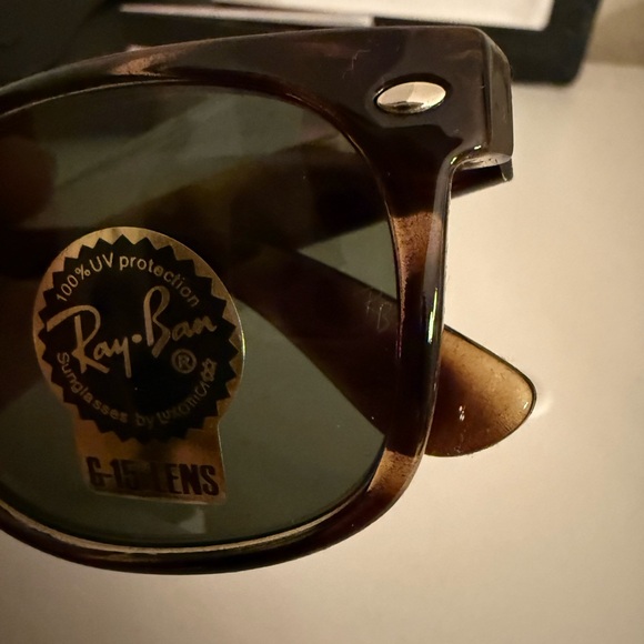 RayBan 2132 New Wayfarer 902 Tortoise Shell/G15 Dark Green Lens 55mm - Picture 11 of 11